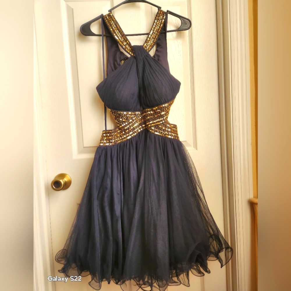 Blondie Nites Black Halter Sundress Backless
